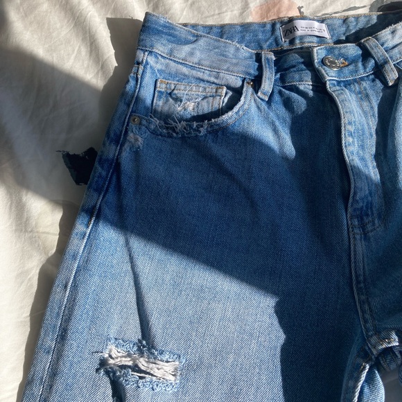 ZARA Ripped High Waist Skinny Jeans - Picture 3 of 10